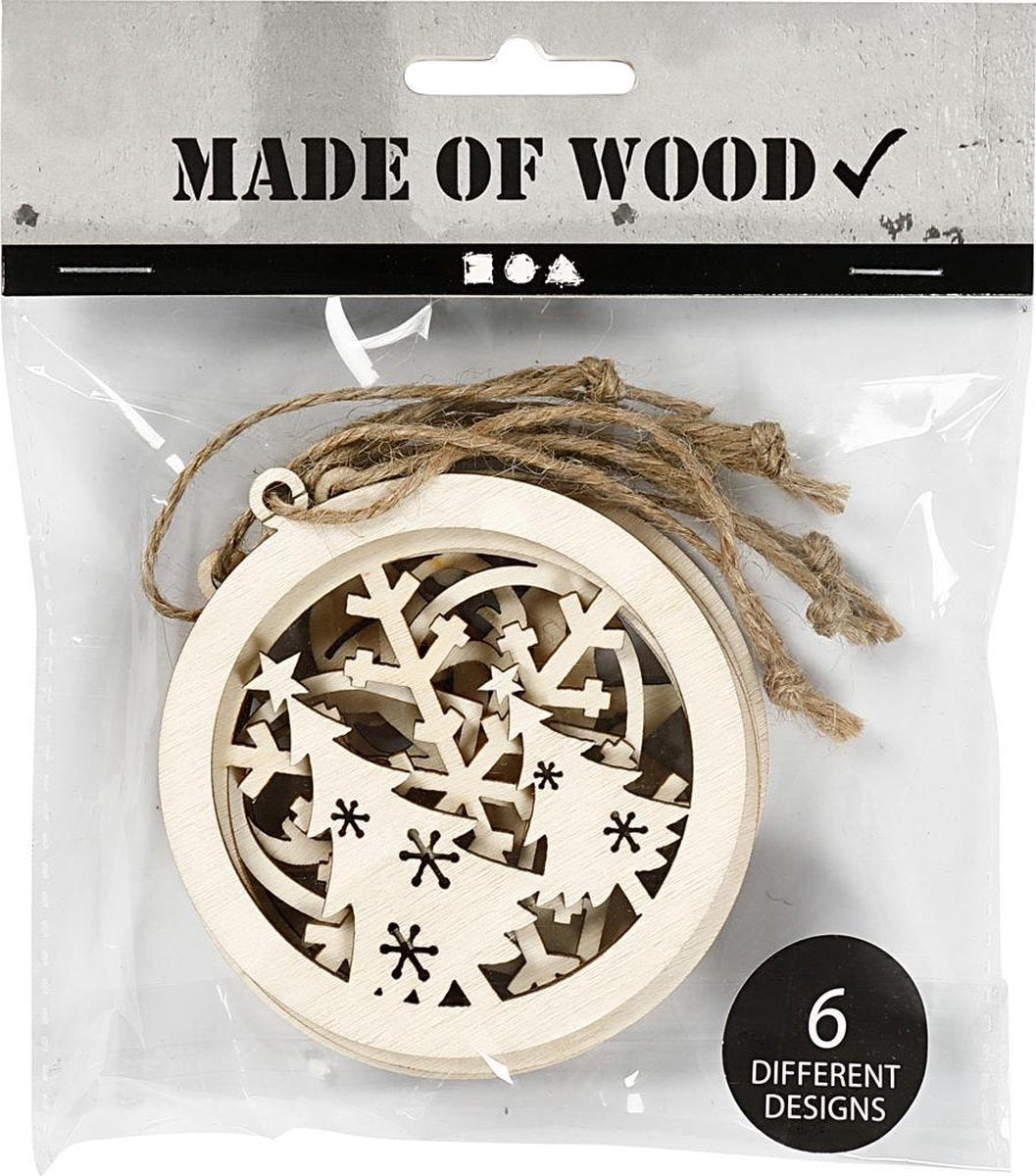 Christmas ornaments. 8 cm. 0.3 cm. 6 pc