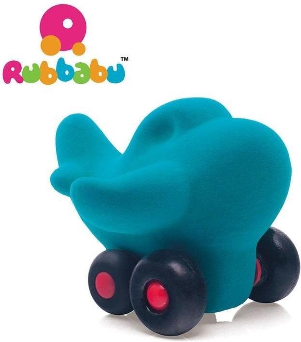 Rubbabu - Klein vliegtuig turquoise
