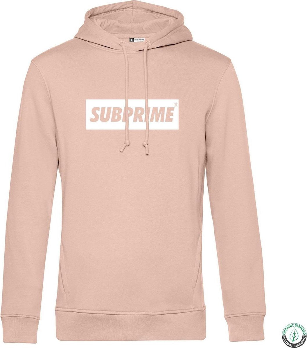 Subprime - Heren Hoodies Hoodie Block Roze - Roze - Maat XL