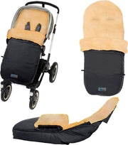 Voetenzak voor Bugaboo of Joolz - Altabebe Lamsvacht Zwart 6-36 mnd