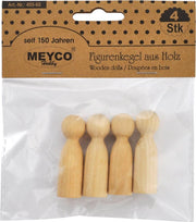 Houten Kegelfiguren 4 stuks 1
