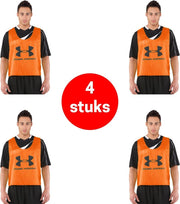 Under Armour - hesjes – 4 stuks – hesjes voetbal  - oranje – veiligheidshesje – maat senior - hesje