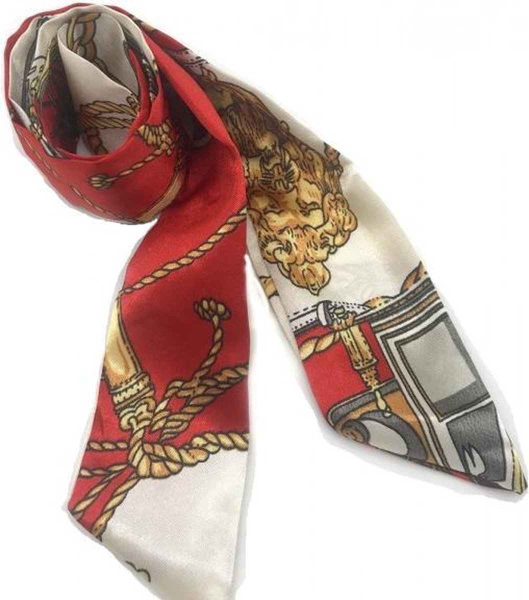 Haar Sjaaltje Ketting Print Rood