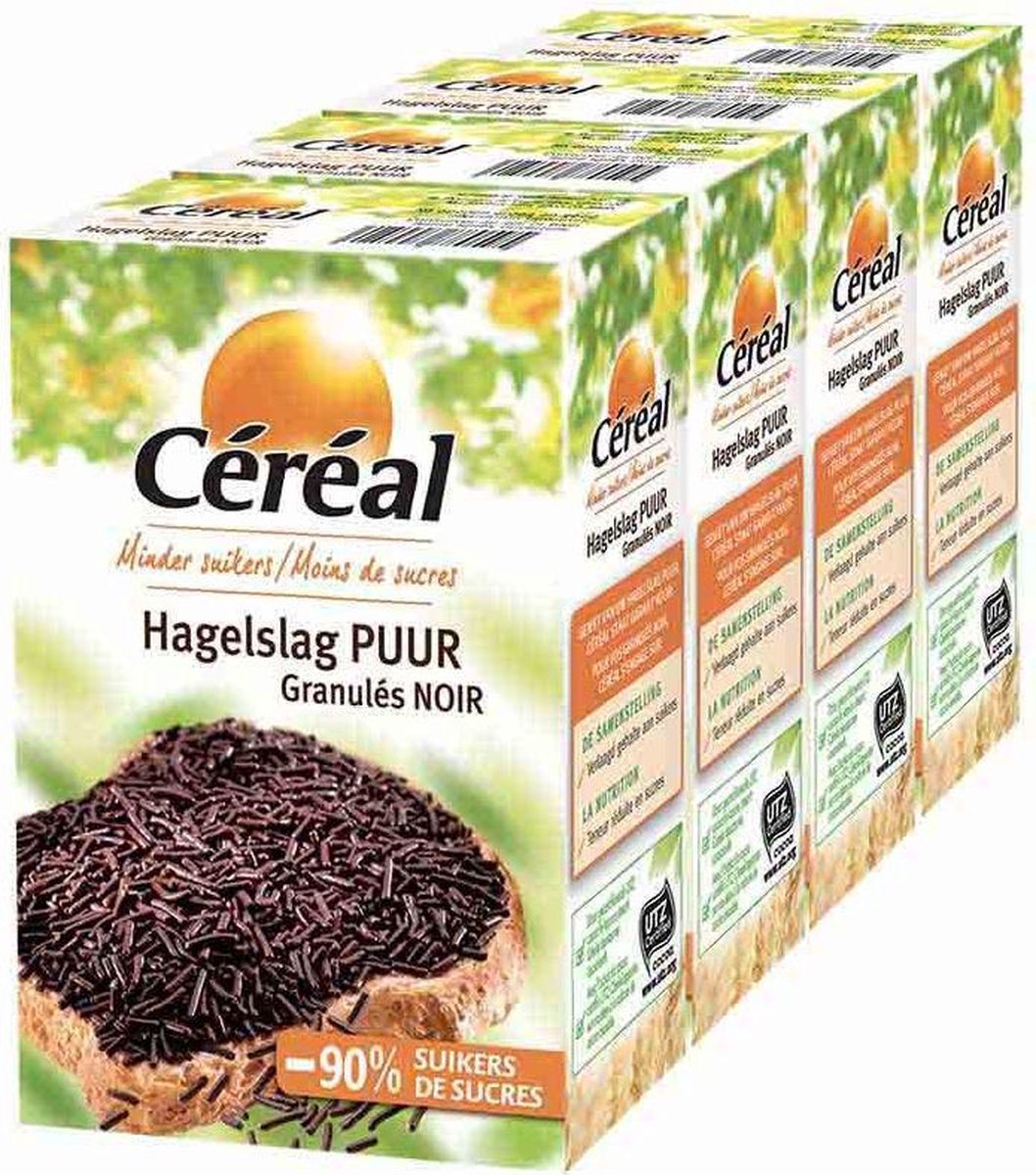 4x Cereal Hagelslag Puur 200 gr