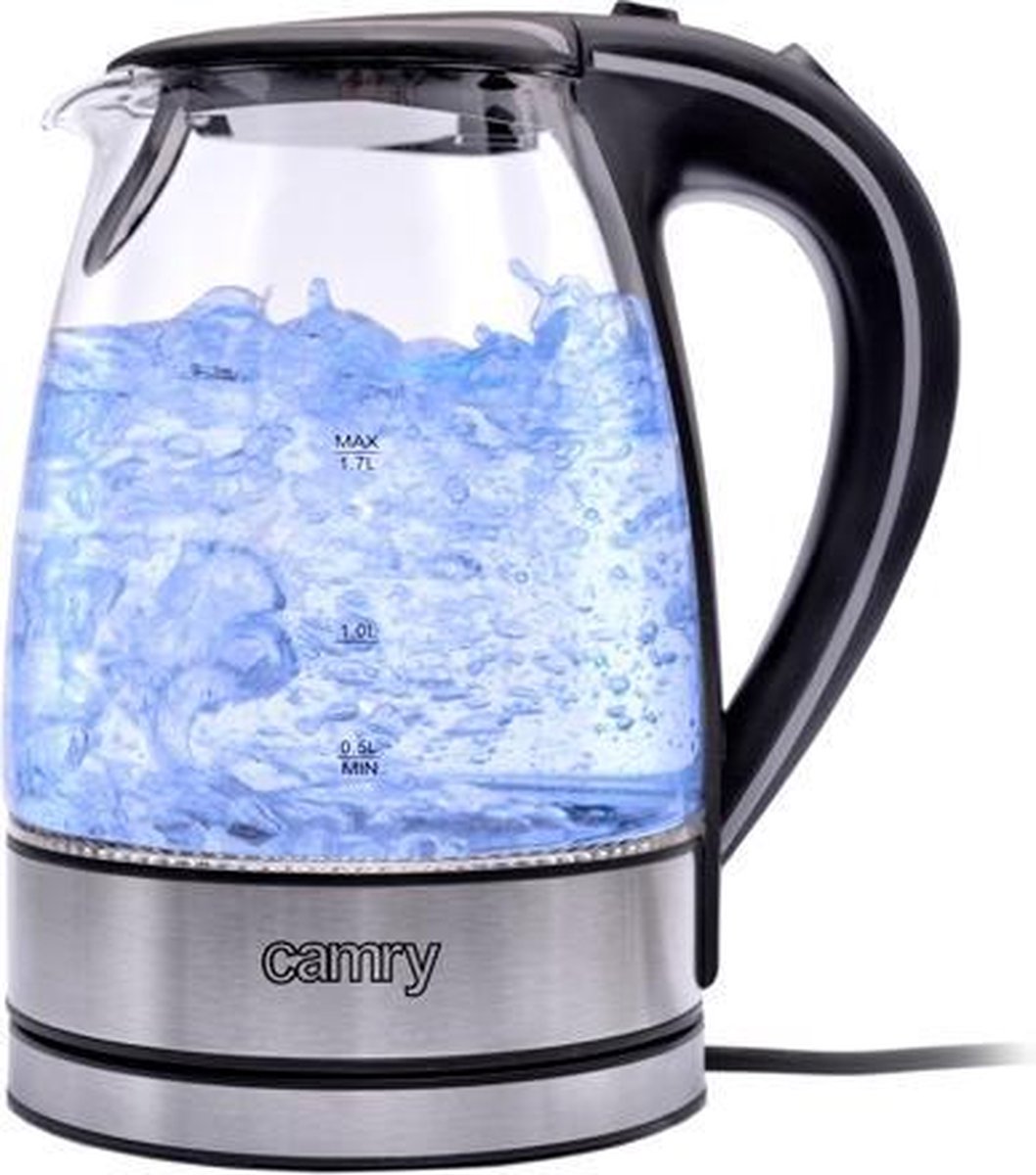 Glazen waterkoker met led - 1.7 liter - droogkookbeveiliging