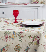 Tafelloper - Luxe Gobelinstof - Vogels - Birds - Loper 100 x 40 cm