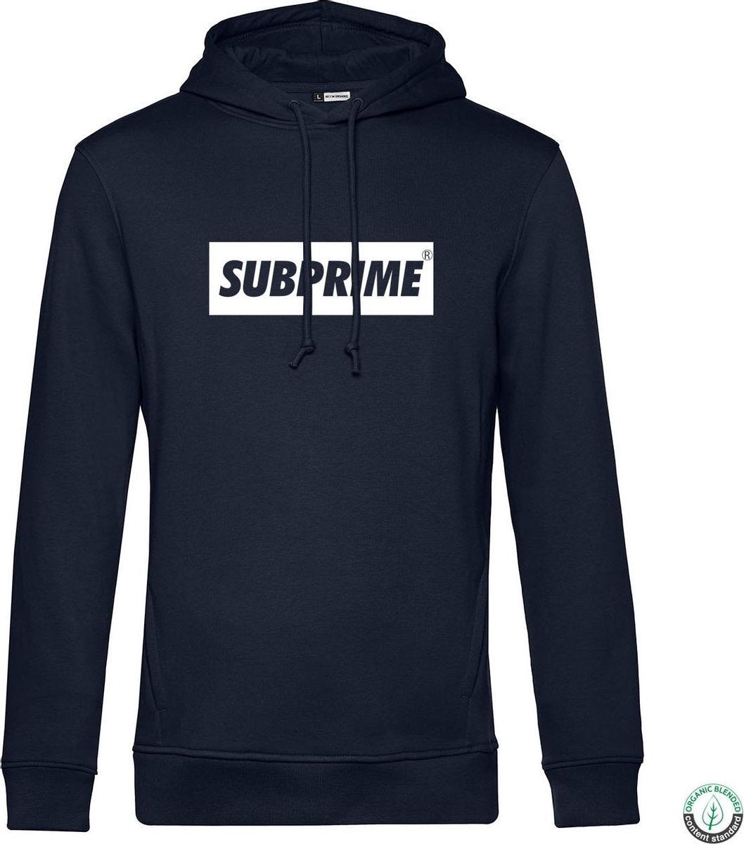Subprime - Heren Hoodies Hoodie Block Navy - Blauw - Maat S