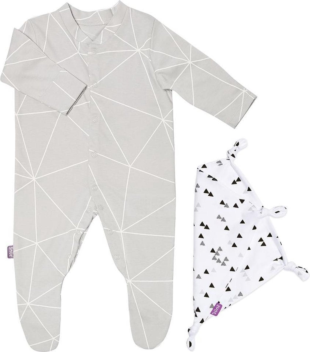 Snuz Baby Cadeau set - Geo Mono - Slaappakje en knuffeldoekje
