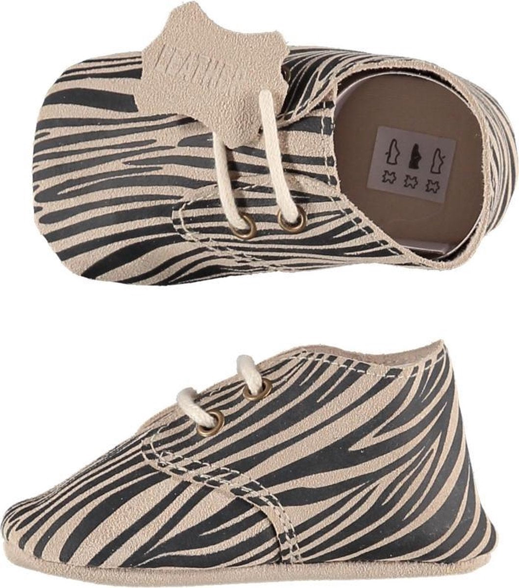 XQ Leren babyschoentjes Zebra