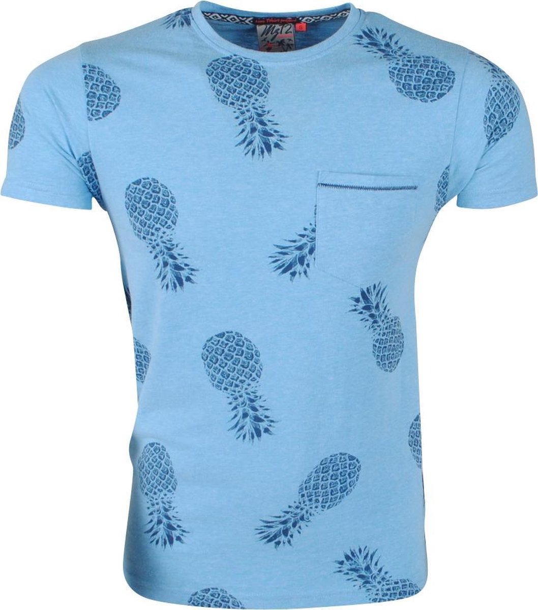 MZ72 - Heren T-Shirt - Torsade - Blauw