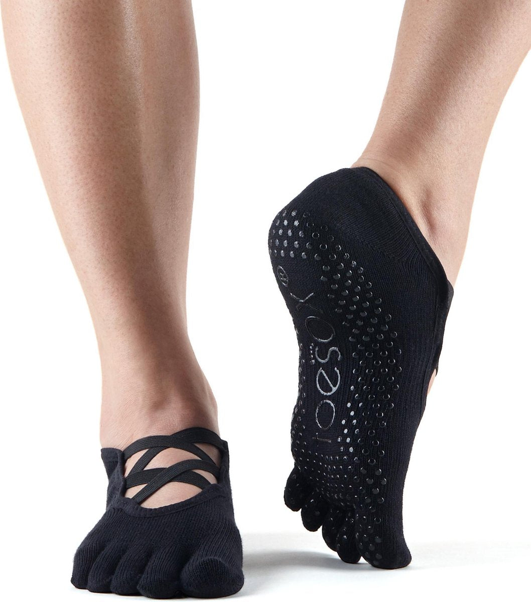 Antislip Sokken Elle Met Tenen Zwart - ToeSox