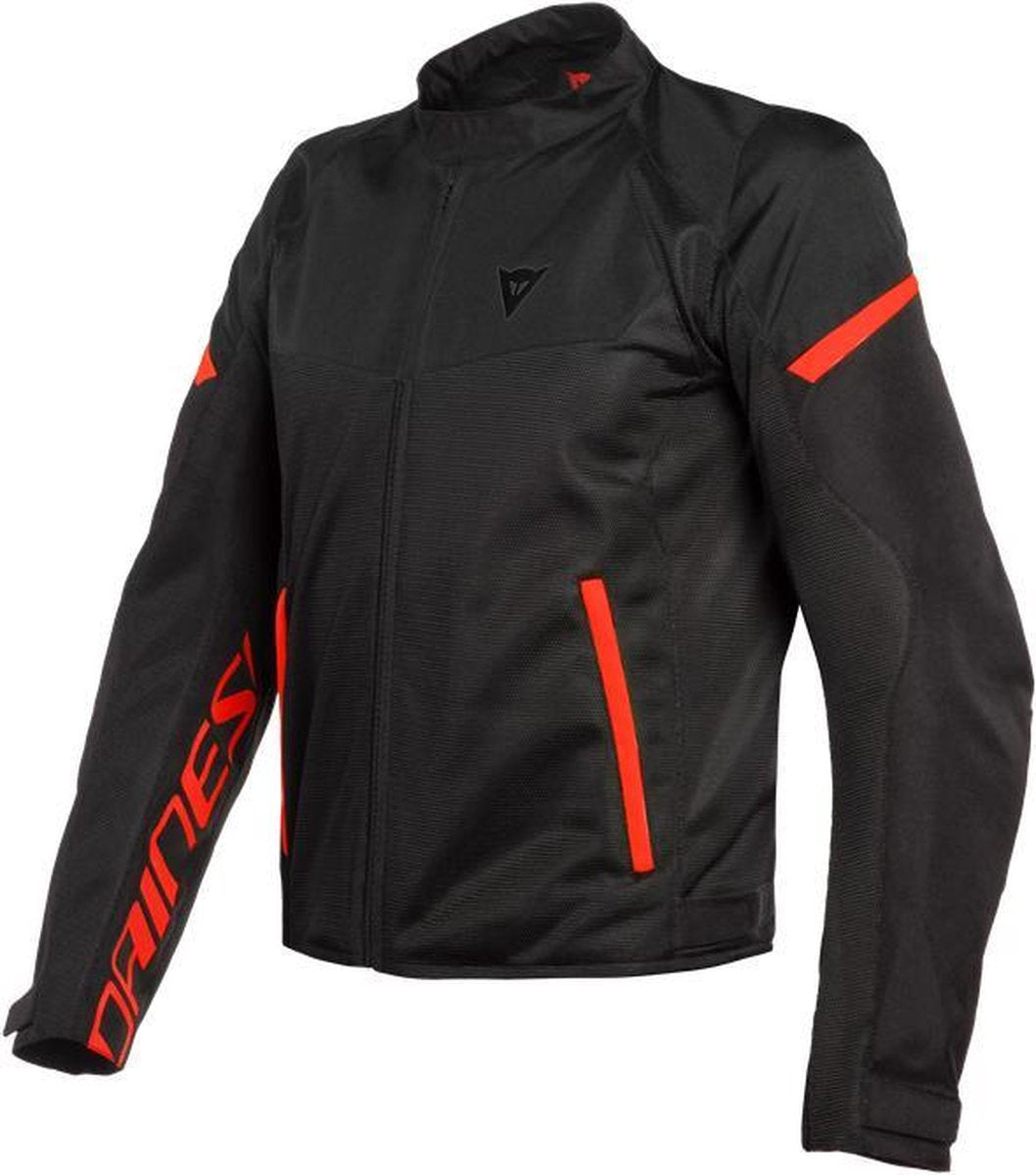 Dainese Bora Air Black Fluo Red Textile Motorcycle Jacket 50