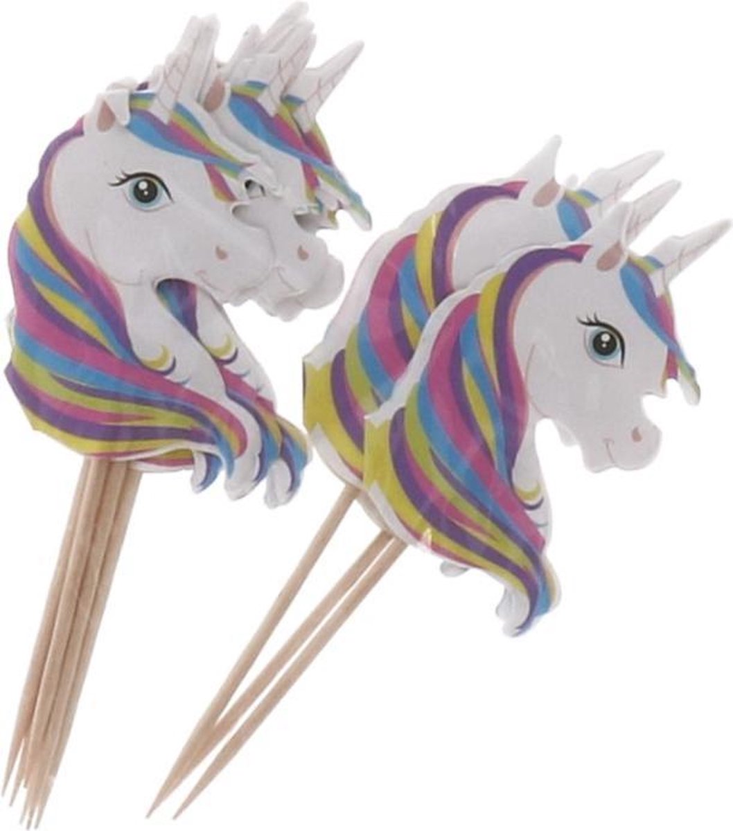 Cocktail prikkers unicorn 10 stuks