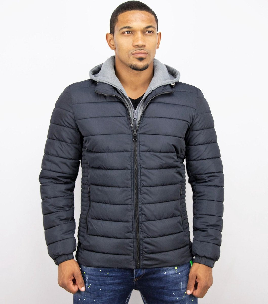 Enos Korte jas Heren – Casual Jack – Donkerblauw - Maat: M
