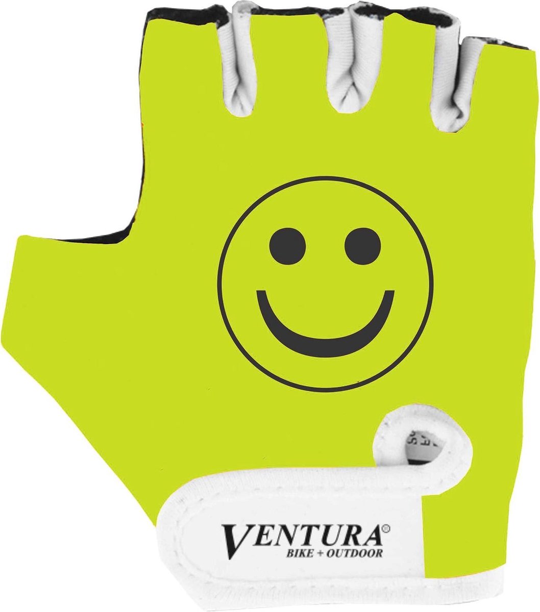 Ventura Fietshandschoenen Smile Junior Geel Maat Xs