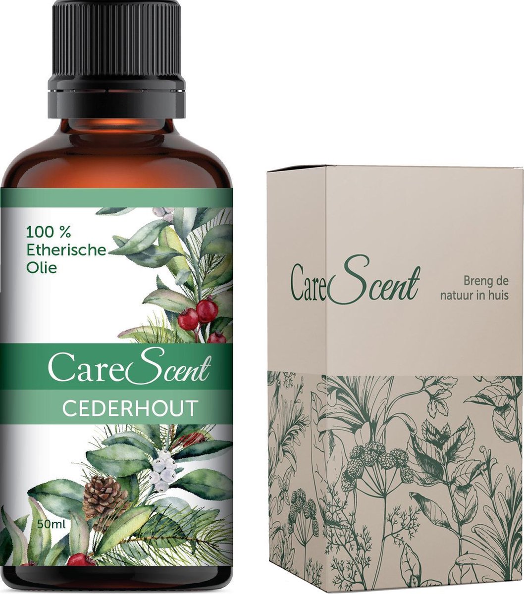 CareScent Cederhoutolie 50ml | Etherische Olie | Essentiële Olie | Geur Olie | Aroma Olie | Aroma Diffuser Cederhout Olie