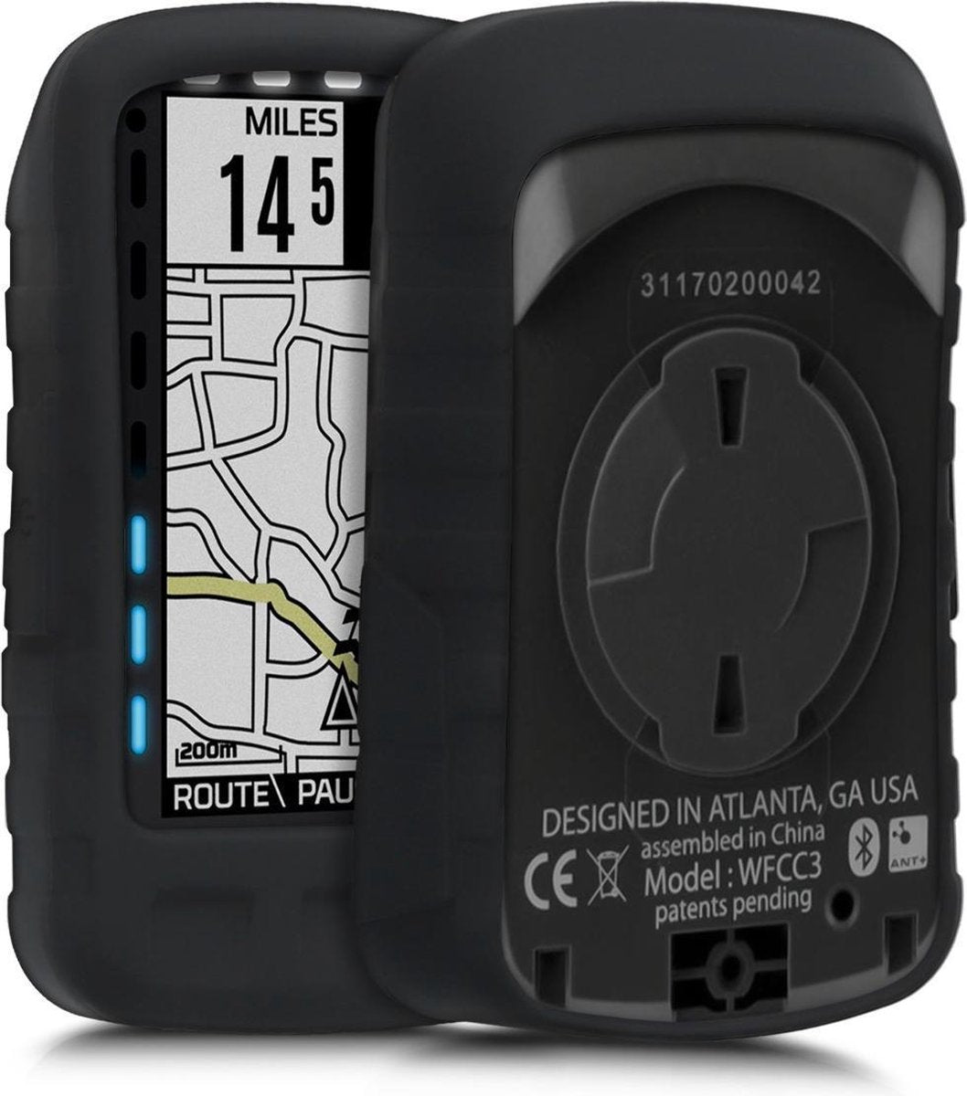 kwmobile hoes voor Wahoo Elemnt Roam - Siliconen beschermhoes voor fietsnavigatie - zwart