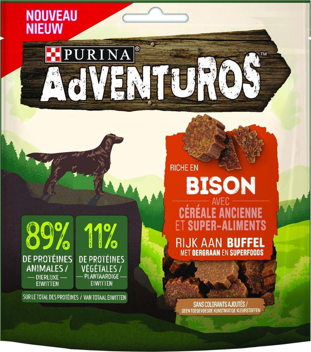 Adventuros Hondensnacks Buffelsmaak - 6x90g