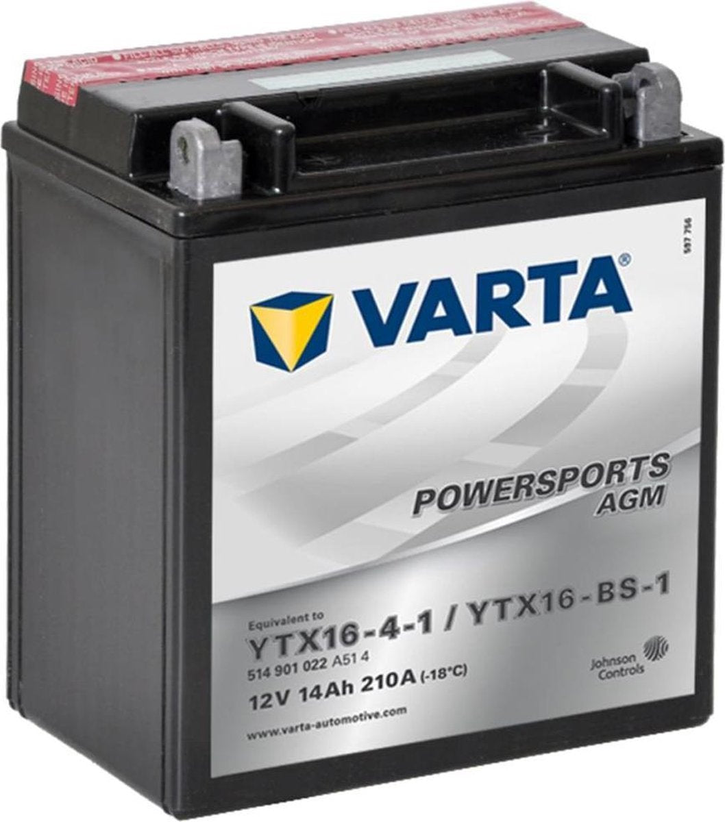 Varta AGM accu 12 V 14 Ah YTX16-4-1 / YTX16-BS-1