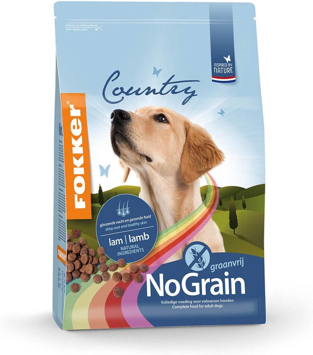 Fokker Country No Grain - Hondenvoer - 13 kg Graanvrij