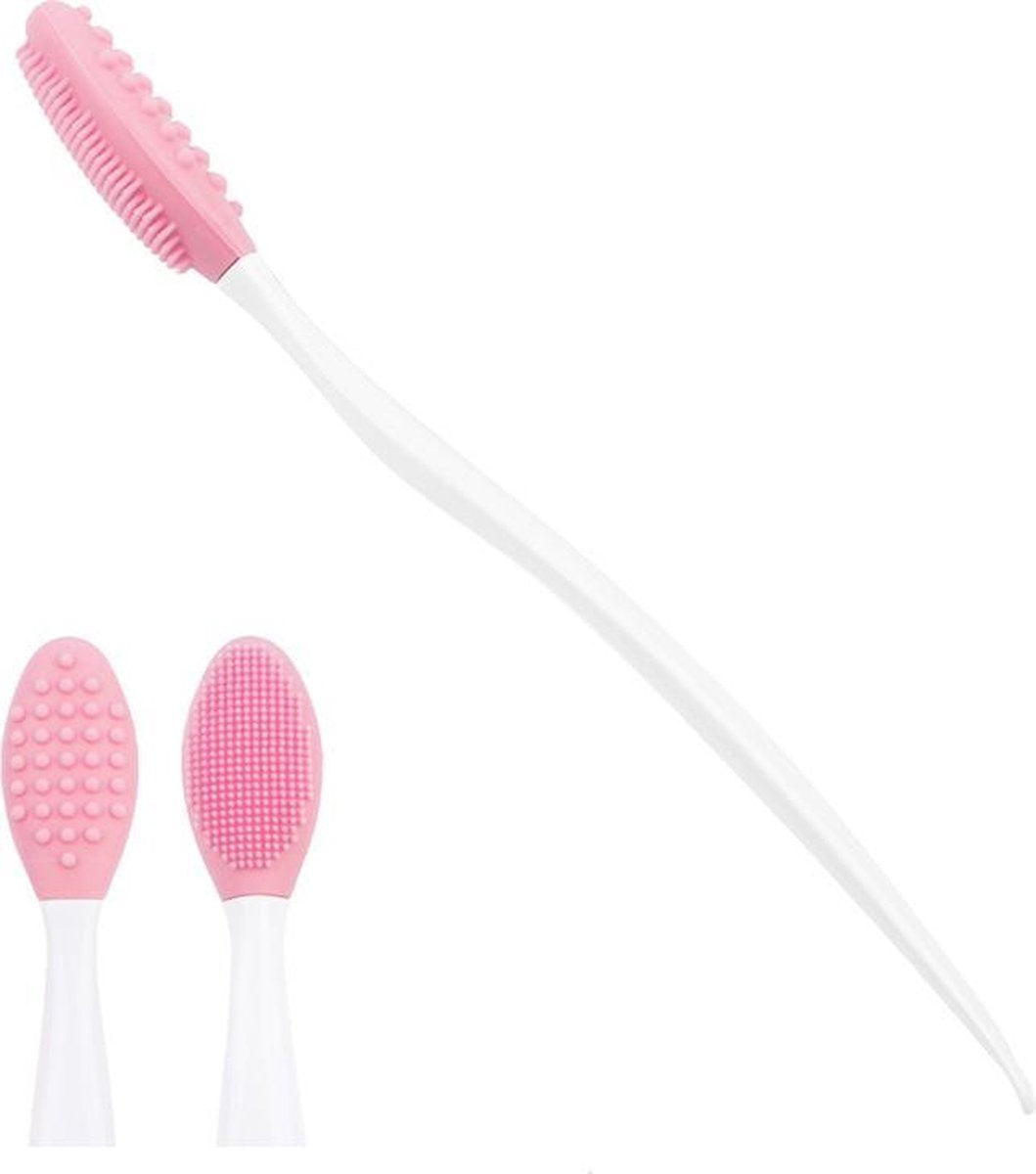 Gezichtsreinigerborstel - Daily Lip Scrubber - Professionele gezichtspeeling - Nose Scrubber - Daily Scrubber - Huidverzorgingsbrush - Licht Roze