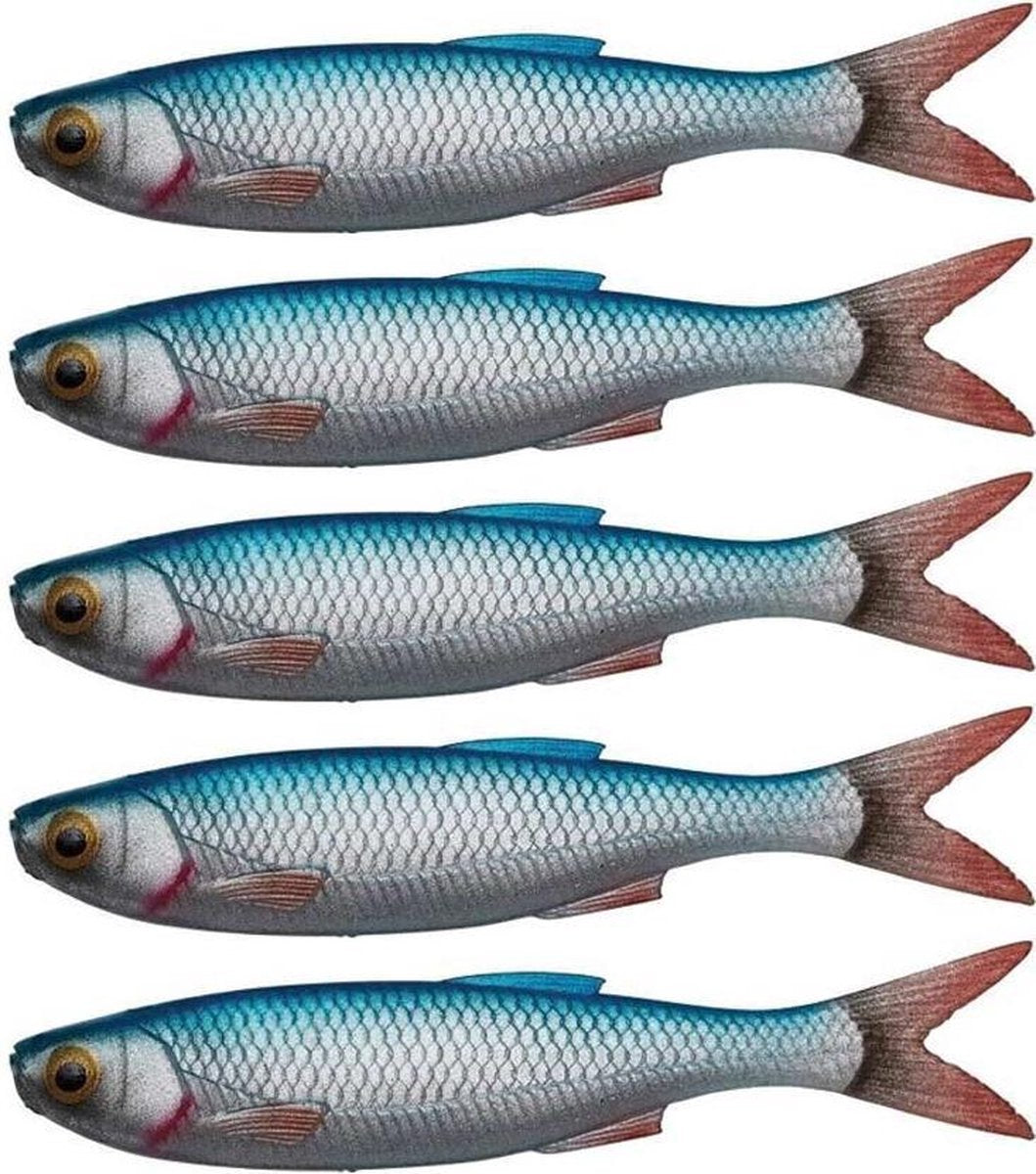 Savage Gear Craft Dying Minnow - Shad - Blue Pearl - 7.5cm - 2g - 5 Stuks - Zilver