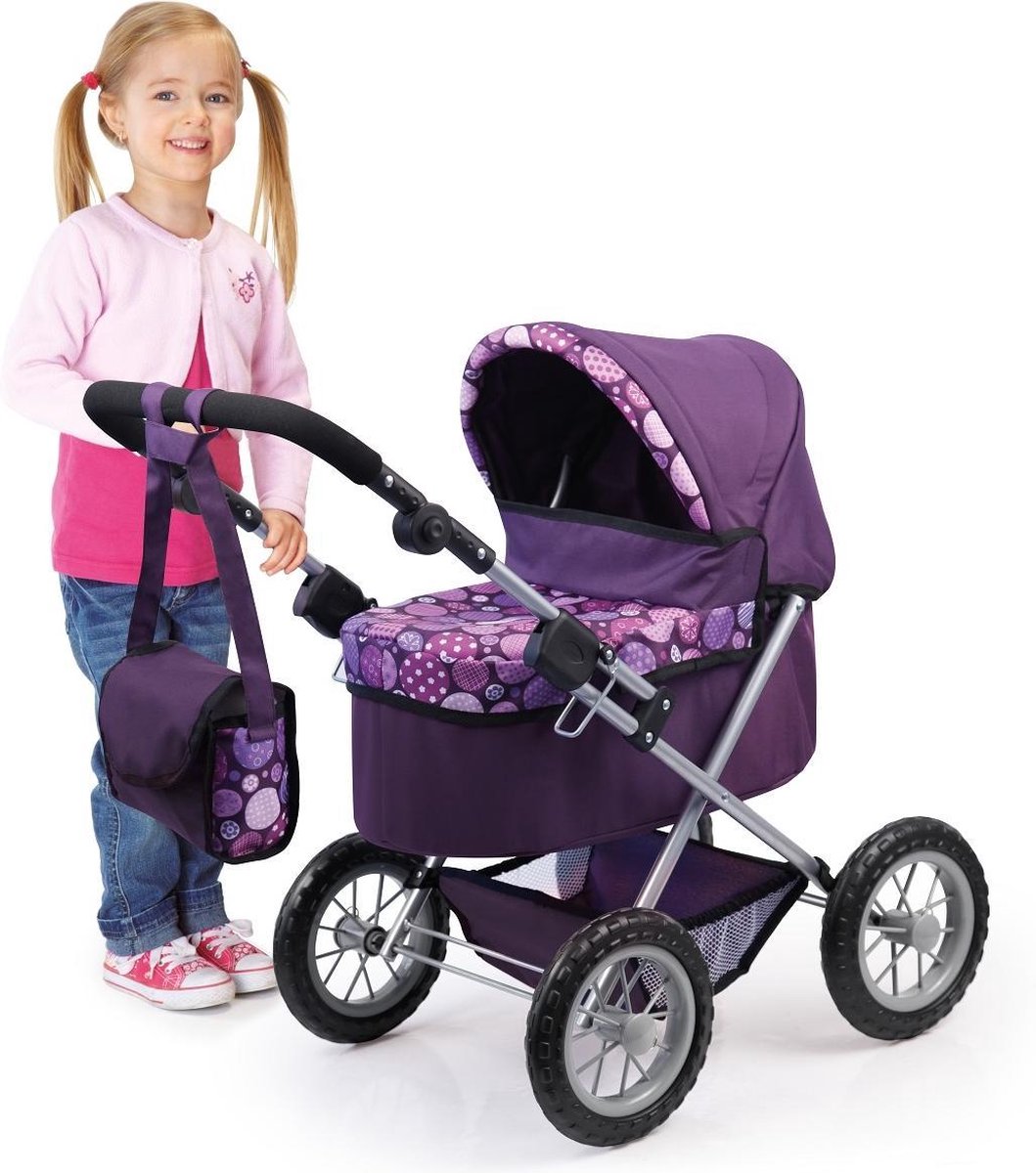 Bayer Poppenwagen Trendy Paars/lila 67 Cm