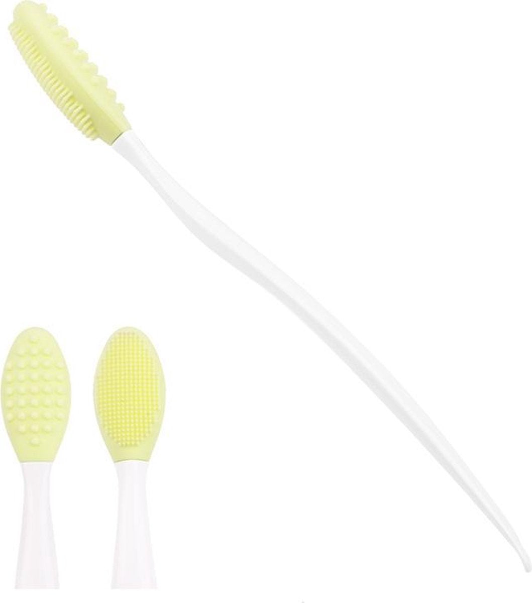 Gezichtsreinigerborstel - Daily Lip Scrubber - Professionele gezichtspeeling - Nose Scrubber - Daily Scrubber - Huidverzorgingsbrush - Geel