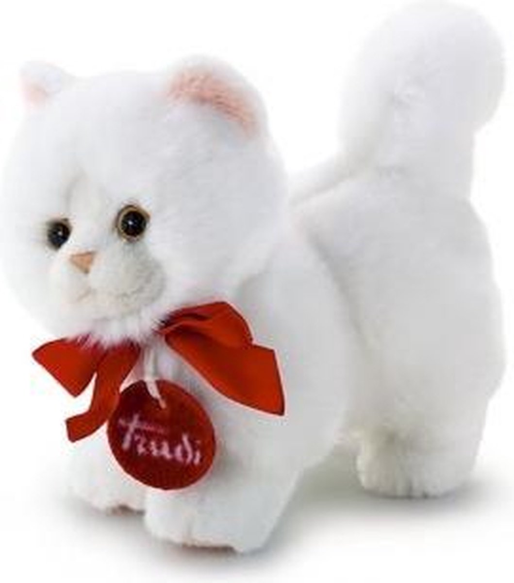 Trudi - Knuffel -Perzische Kat - 15 Cm - Wit