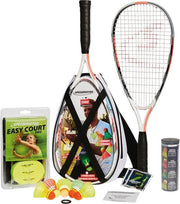 Speedminton S900 set - wit/grijs/rood - crossminton - speedbadminton