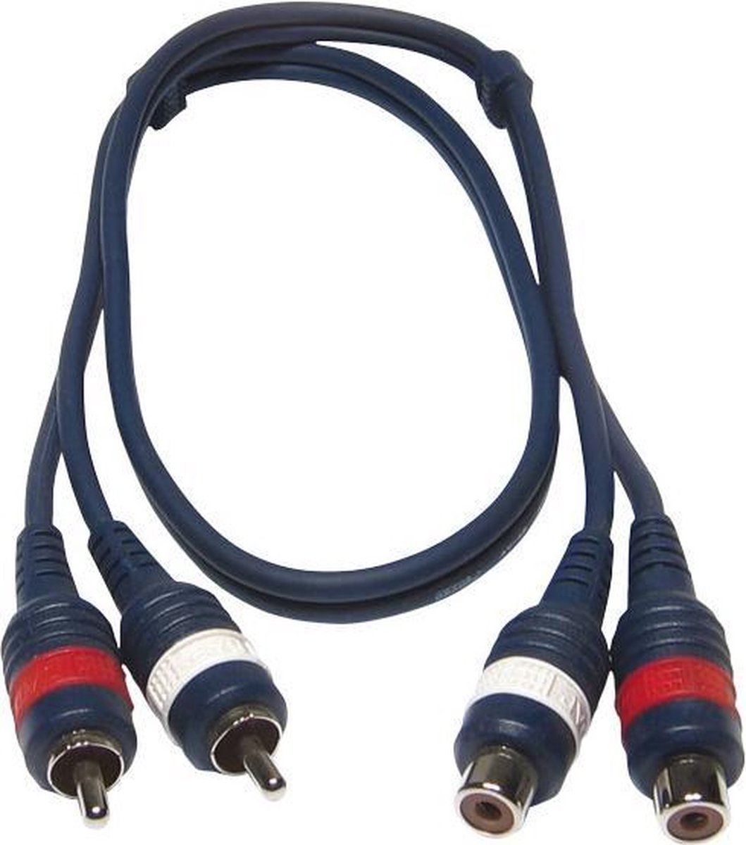 Hilec Audio Verlengkabel 3m - RCA Verlengkabel Female Tulp naar Tulp Verlengkabel - 3m