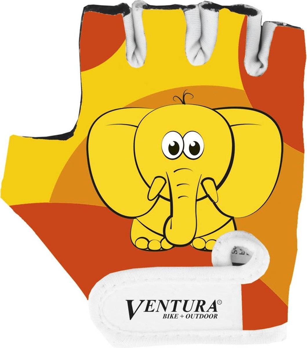Ventura Fietshandschoenen Olifant Polyester Geel/oranje Maat Xs