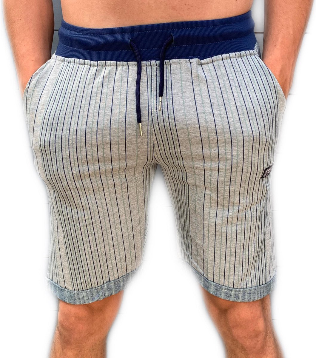 Embrator mannen Jogging Short streep blauw maat XXL