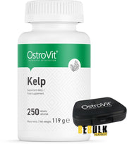 Kelp Jodium 200µg - Vegan - 250 Tablets Ostrovit + GRATIS Pill Box