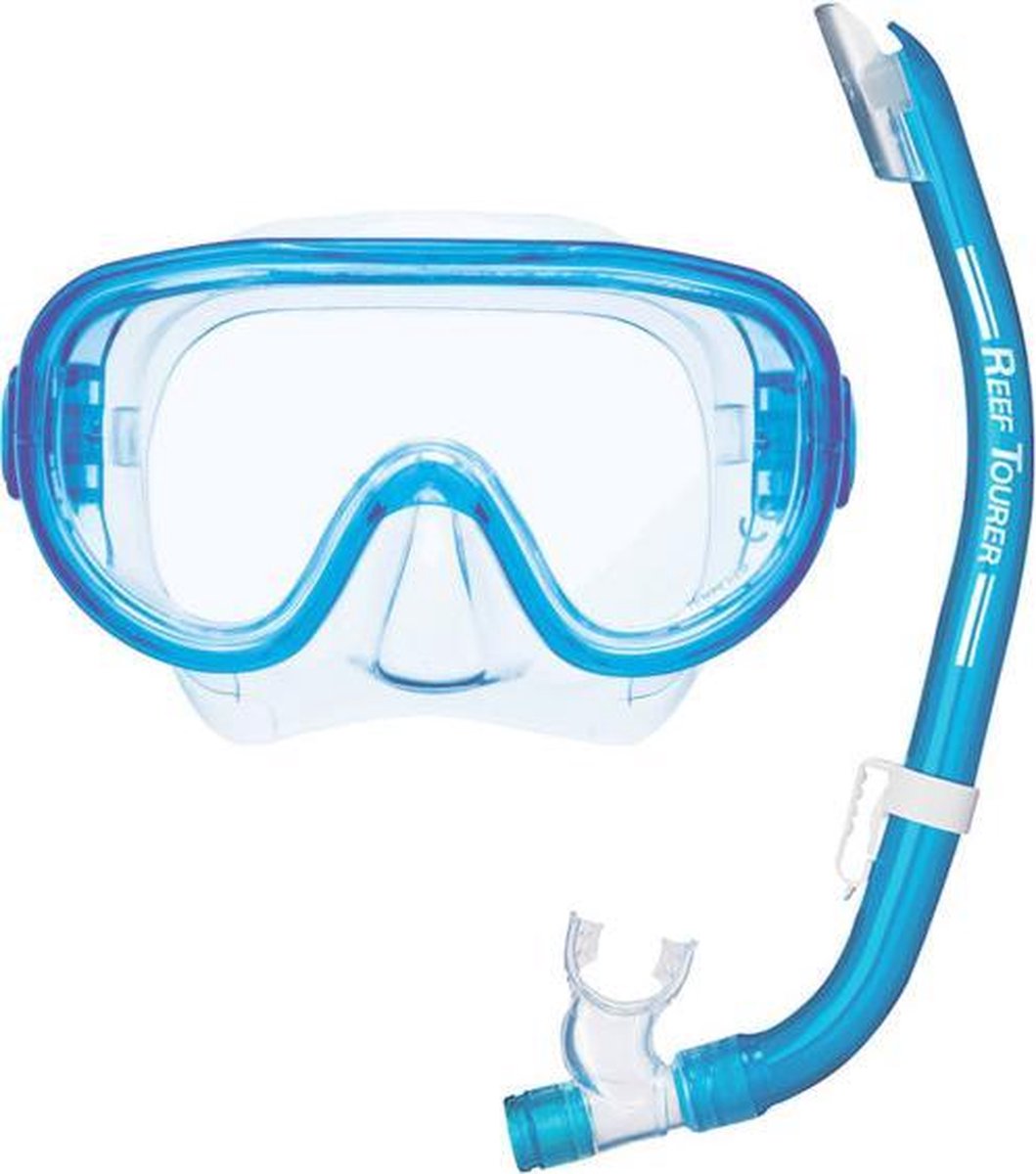 ReefTourer Snorkelmasker Duikbril Snorkelset RC-0105- lichtblauw