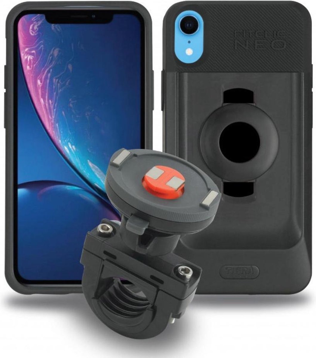iPhone XR Tigra Motorhouder Fitclic Neo Kit