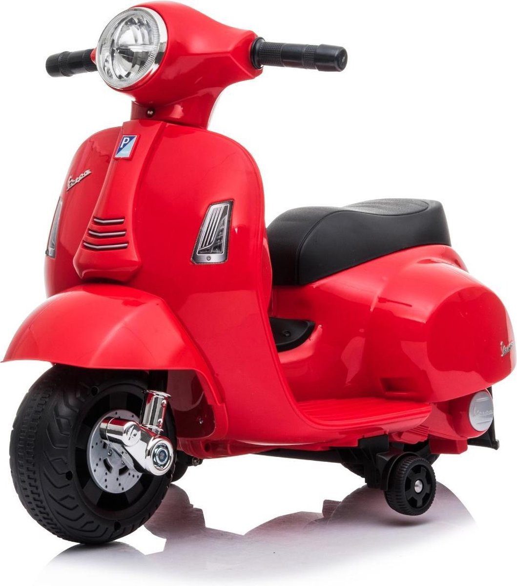 Elektrische Kinder Scooter Vespa - 6V Kinderscooter - Voor kinderen tot 3 jaar - Rood