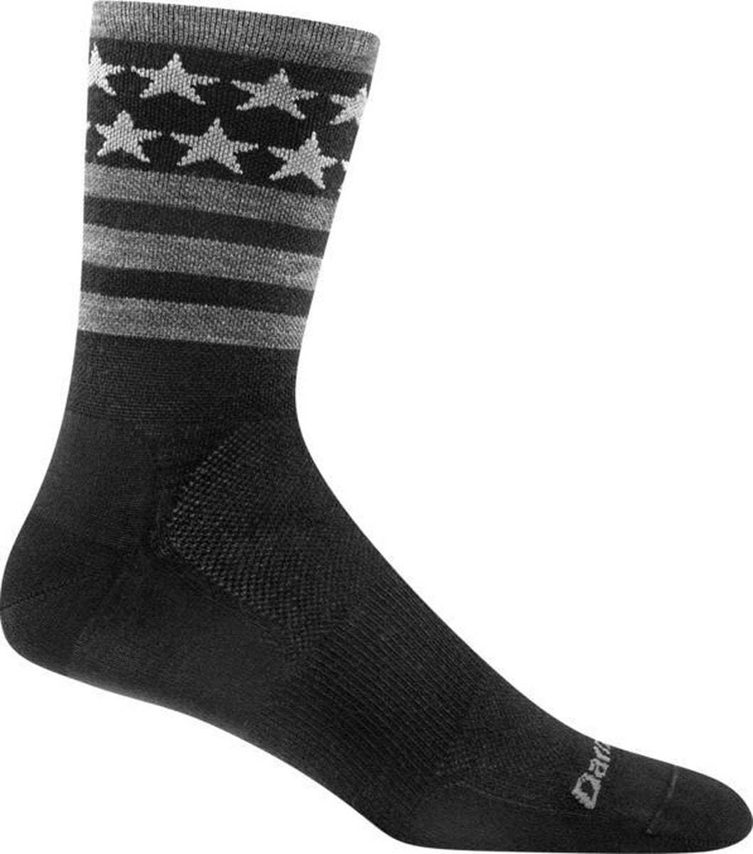 Darn Tough Stars And Stripes Micro Crew Ultra Light Sokken Zwart
