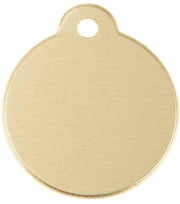 Hondenpenning Rond met lus goud | 1 zijde graveren | Ø 27 mm