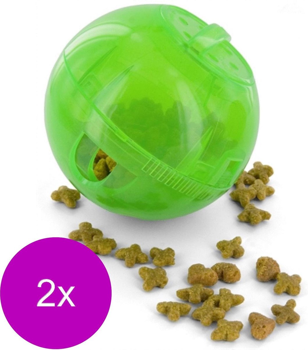 Petsafe Slimcat Voerbal - Kattenspeelgoed - 2 x Groen