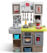 Step2 Speelgoedkeuken Contemporary Chefs Kitchen 98 Cm Bruin - Inclusief 20-delige accessoireset