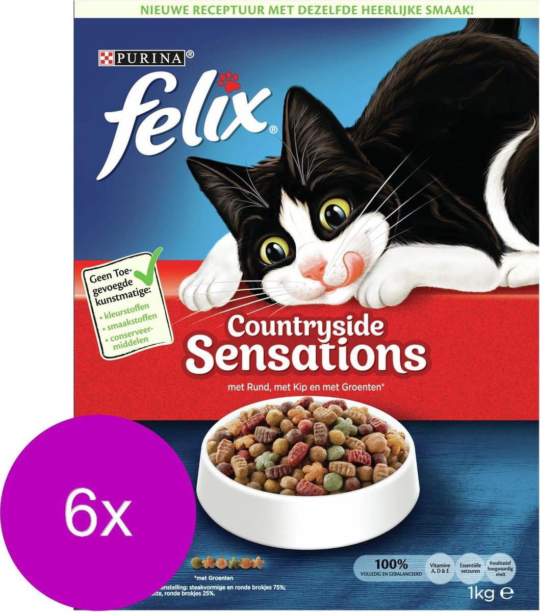 Felix Countryside Sensations - Kattenvoer - 6 x 1 kg