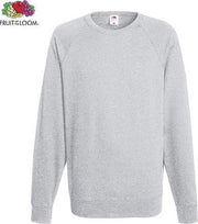 Fruit of the Loom sweater - ronde hals - maat S - heren - Kleur Heather Grey