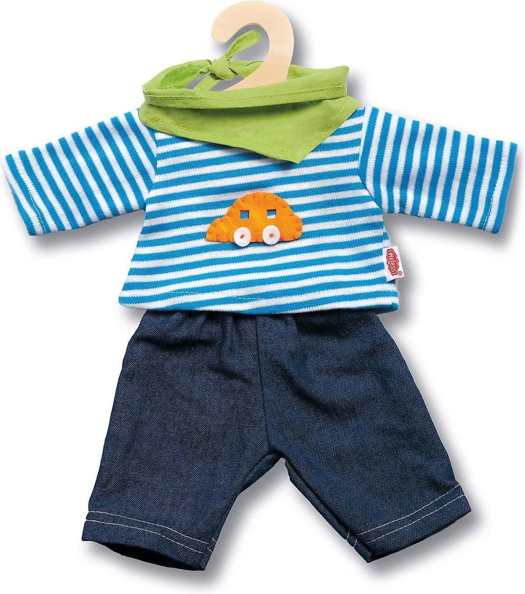 Heless Poppenkleding Jeans Met Gestreept Shirt 28-35 Cm