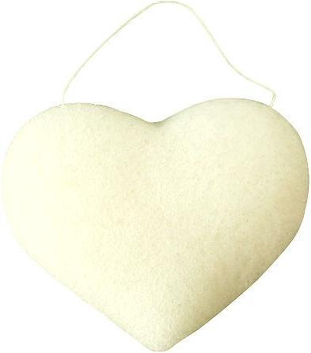 Konjac Spons Hart Wit