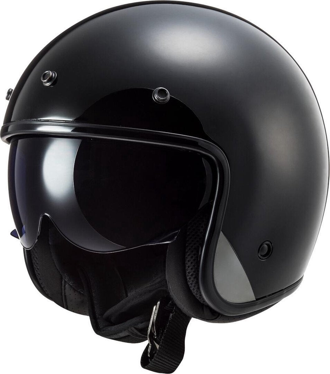 LS2 OF601 Bob Solid Glans Zwart S