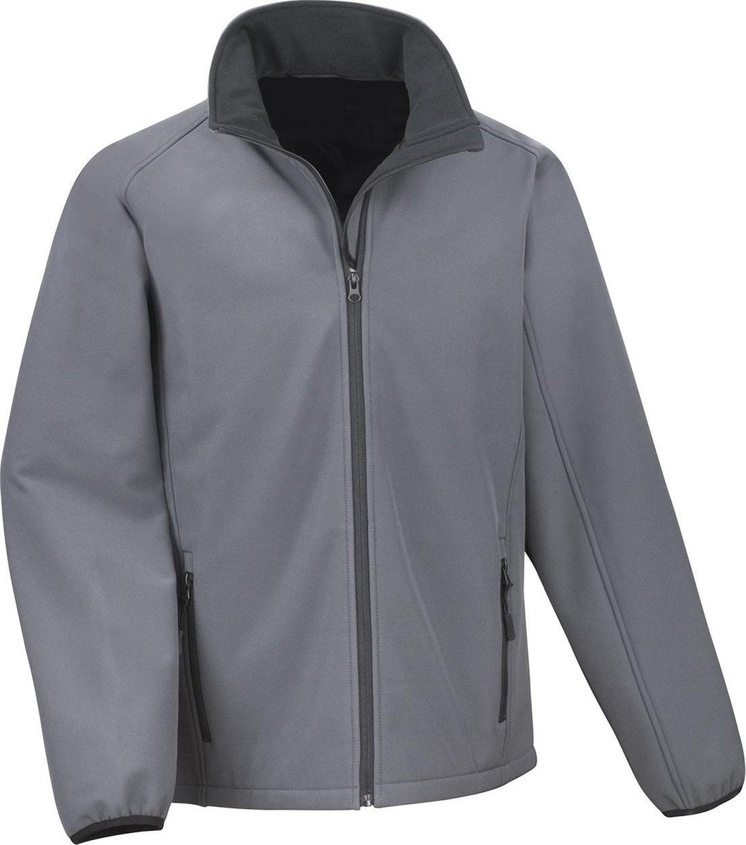 Senvi Sports Softshell Jas Unisex - Kleur Grijs/Zwart - Maat L