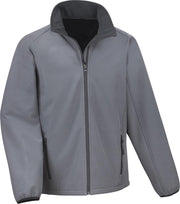 Senvi Sports Softshell Jas Unisex - Kleur Grijs/Zwart - Maat L