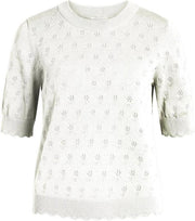 Objdale S/s Knit Pullover Pb10 23036017 Cloud Dancer