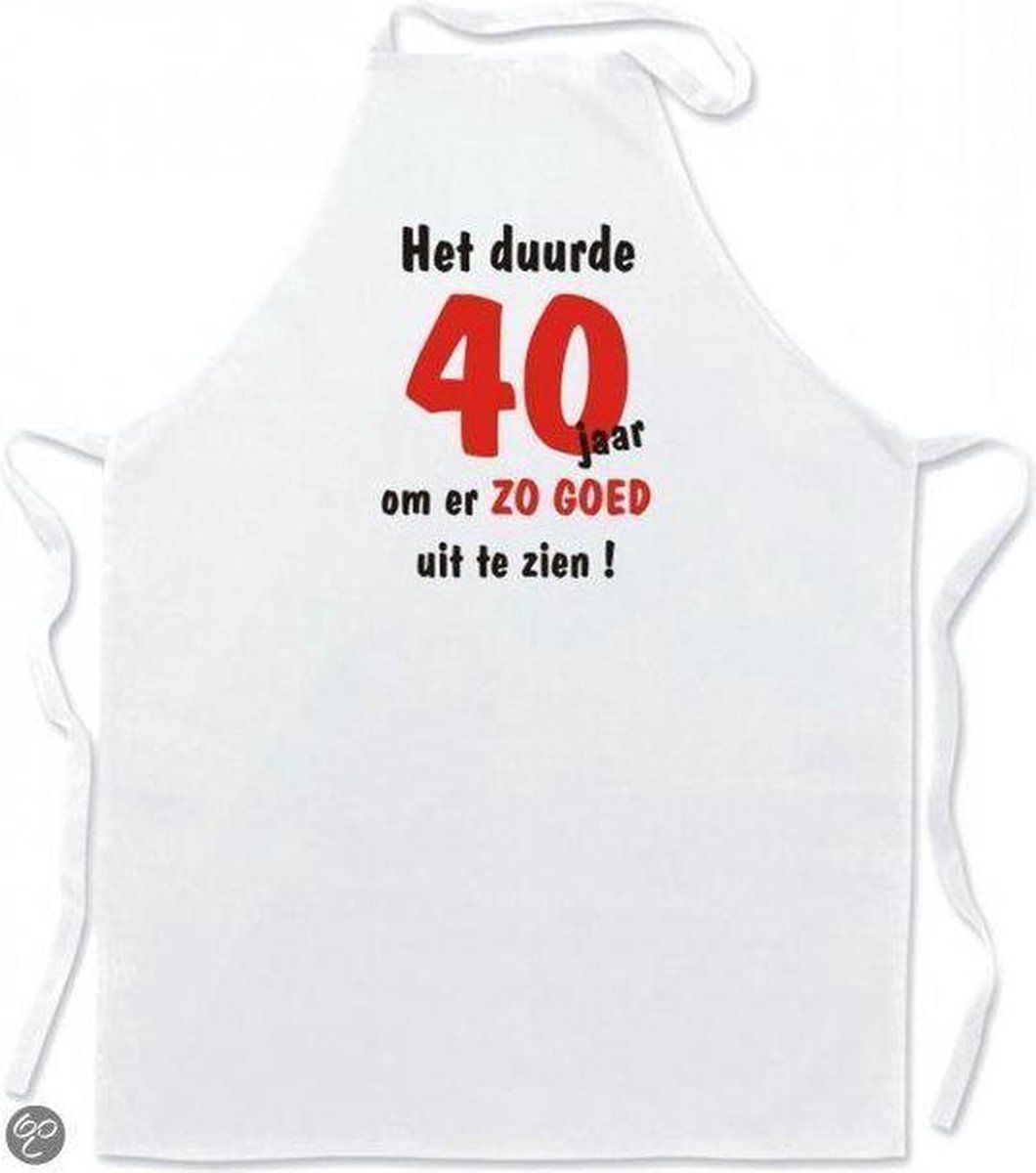 Mijncadeautje Schort Keukenschort Het duurde 40 jaar om er zo goed uit te zien !